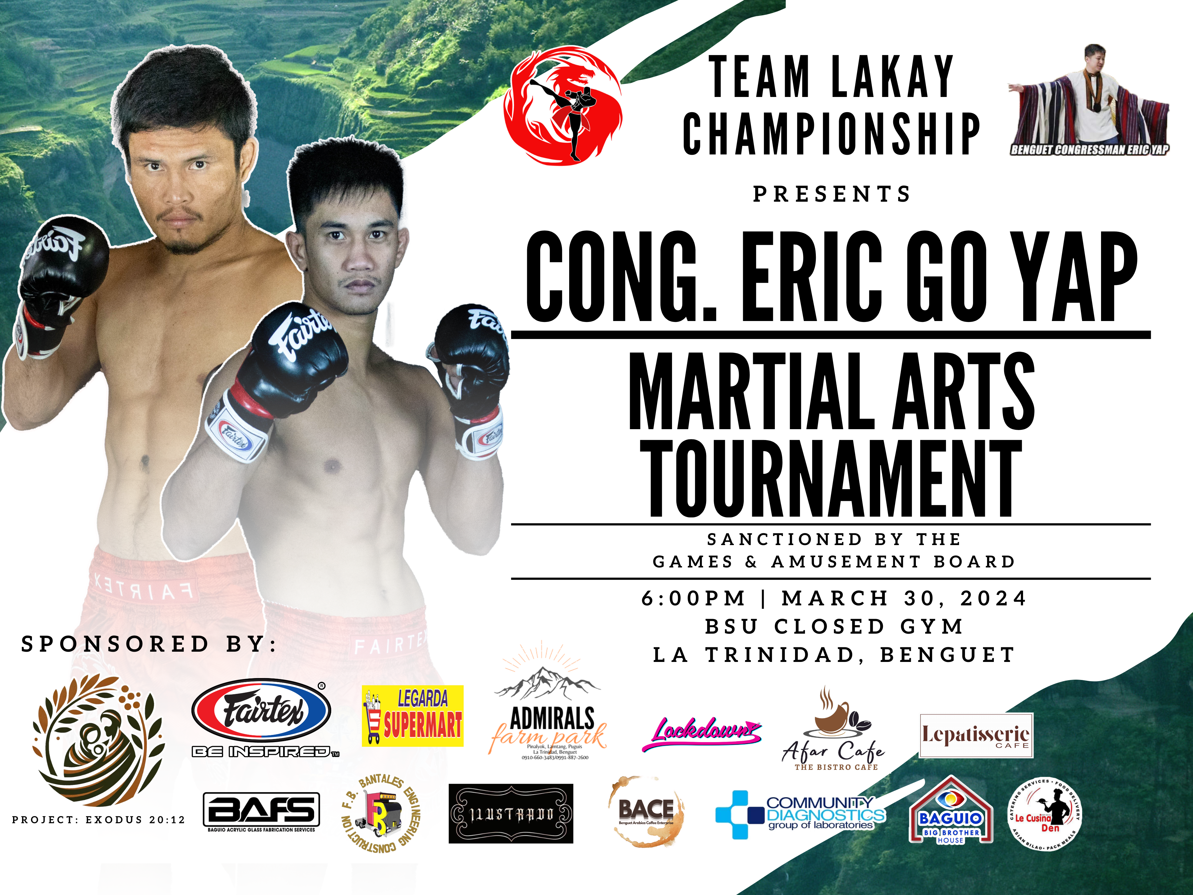 Cong. Eric Yap Martial Arts Tourney set March 30